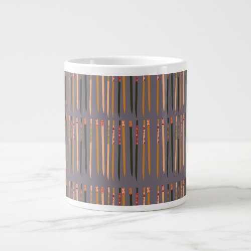 Repeat pattern with hand drawn chopsticks giant coffee mug