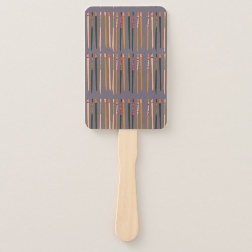 Repeat pattern with hand drawn chopsticks hand fan