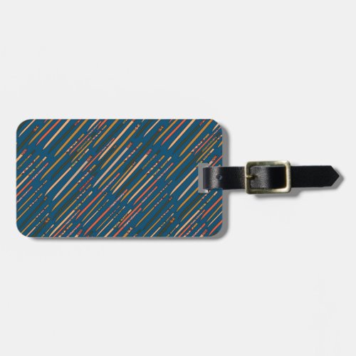 Repeat pattern with hand drawn chopsticks luggage tag