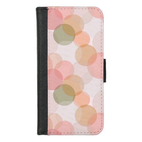 Repeat pattern with sushi theme coloured polka dot iPhone 87 wallet case
