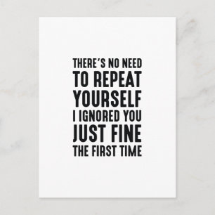 Repeat Yourself Postcard