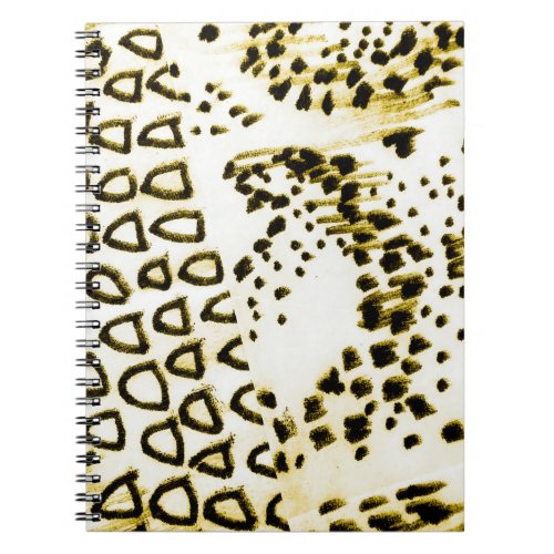 Repeatable Snake Skin Yellow Fashion Style White Notebook