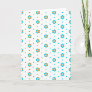 repeated geometric floral pattern design card