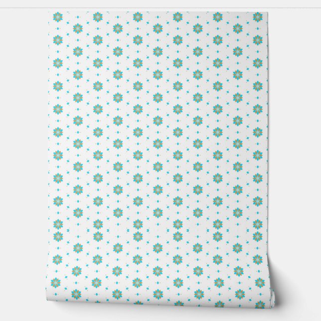 repeated geometric floral pattern design  wallpaper  (Unrolling)