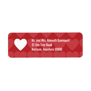Repeated Love Return Address Label