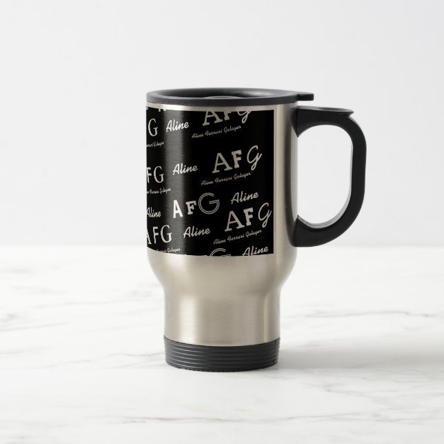 repeated names & initials personalized travel mug (Right)