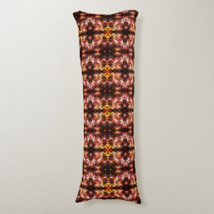 Repeated of red triangle generating strange shapes body pillow