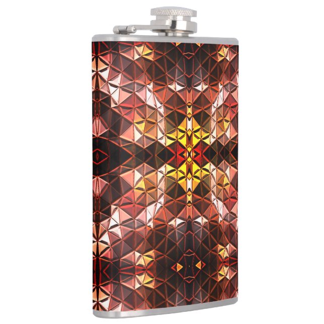 Repeated of red triangle generating strange shapes flask (Right)