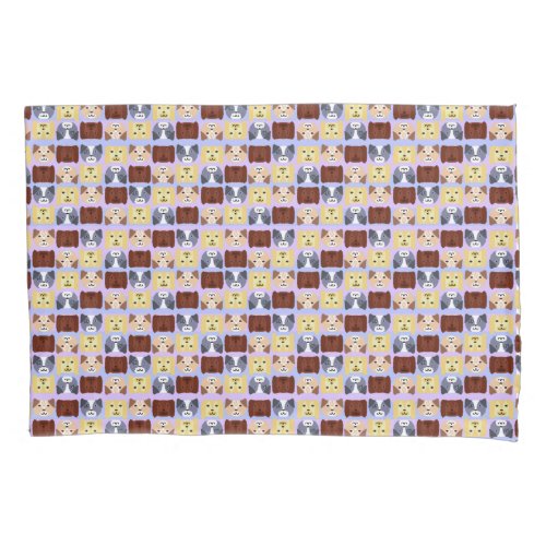 Repeated Pups Pillow Case