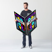 Repeating 40 Birthday name 6 letters GIANT 24x36 C