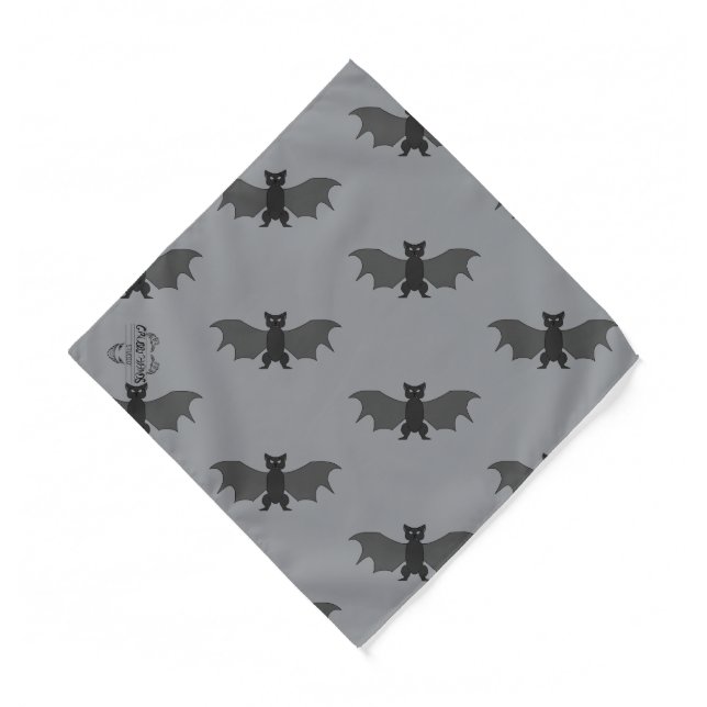 Repeating Bat Pattern Dog Bandana (Front)