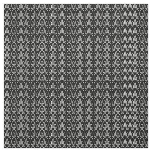 Repeating Black Ovals Fabric