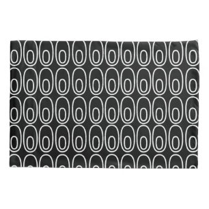 Repeating Black Ovals Pillow Case