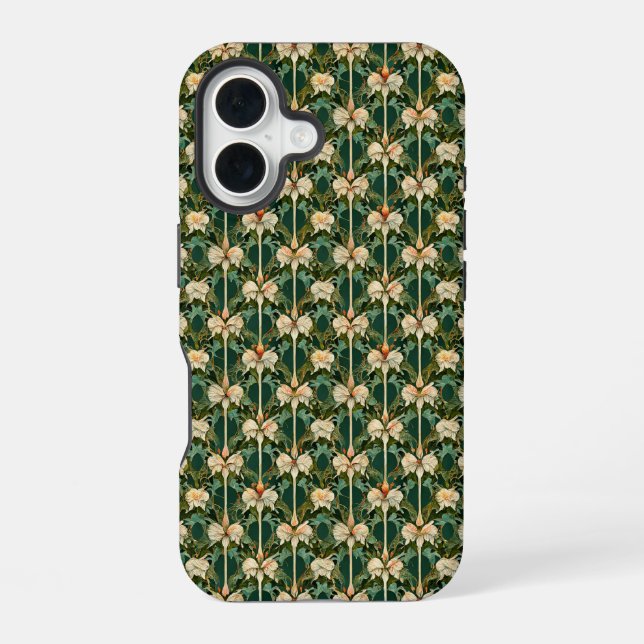 Repeating Botanical Patterns Iphone Case (Back)