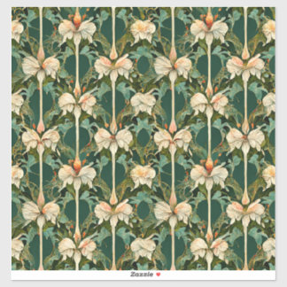 Repeating Botanical Patterns Sticker
