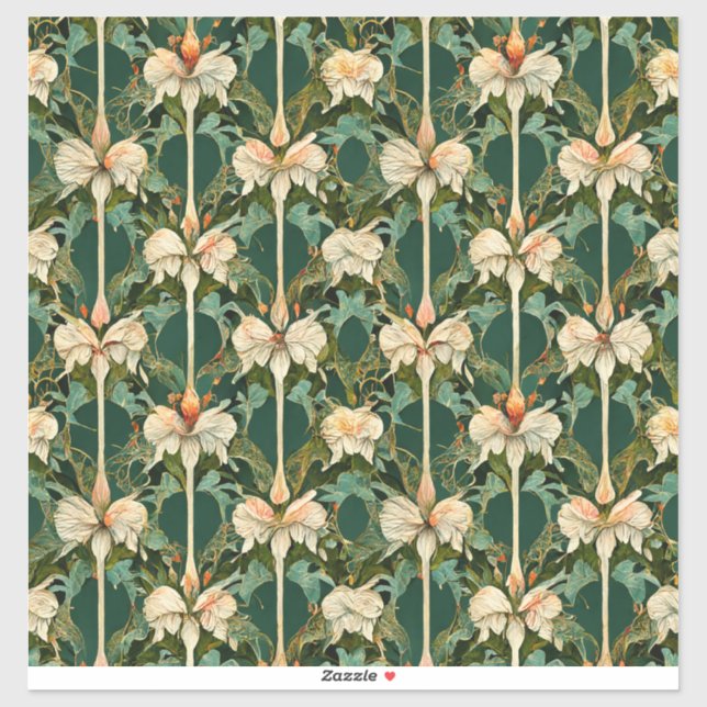 Repeating Botanical Patterns Sticker (Sheet)