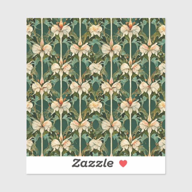 Repeating Botanical Patterns Sticker (Sheet)