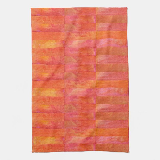 Repeating Bricks in Juicy Berry Kitchen Towel (Vertical)