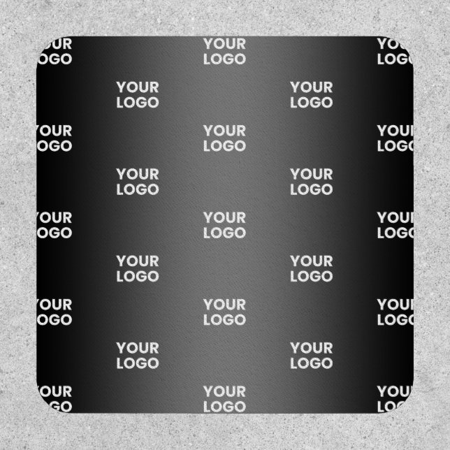 Repeating Business Logo | Black & Grey Gradient Patch (Front)