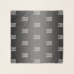 Repeating Business Logo | Black & Grey Gradient Scarf<br><div class="desc">Easily replace with your own logo.</div>