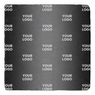 Repeating Business Logo Black & Grey Gradient Trivet