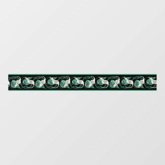 Repeating Calla Lily on Black Border Wall Decal