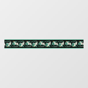 Repeating Calla Lily on Black Border Wall Decal