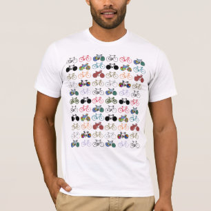 Repeating Cool Colorful Bicycles T-Shirt