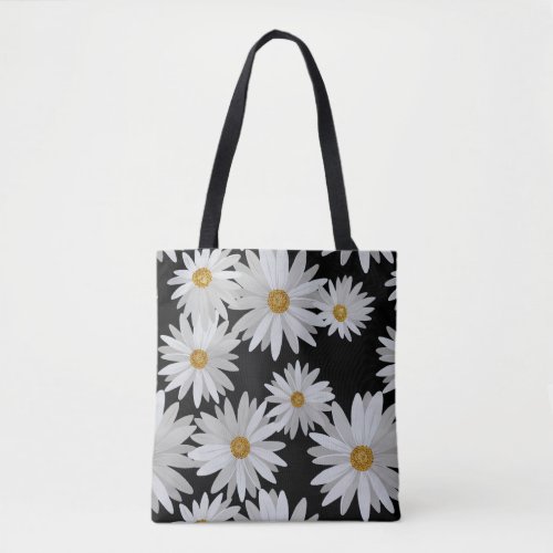 repeating daisy patterned Tote