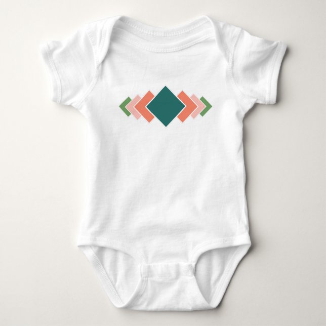 Repeating Diamonds  Baby Bodysuit (Front)