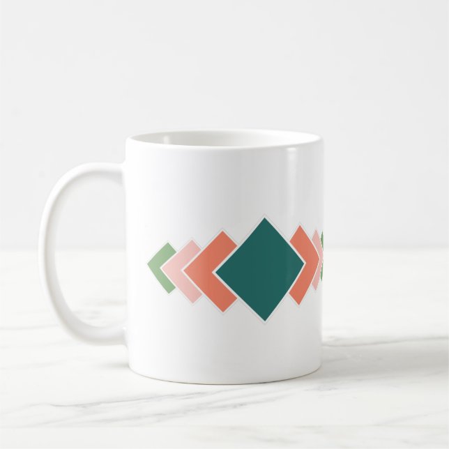 Repeating Diamonds Coffee Mug (Left)