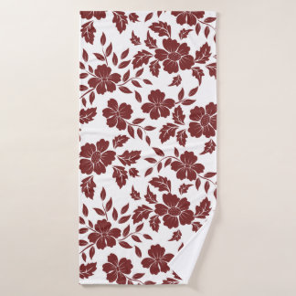 repeating floral design made with vector graphics bath towel
