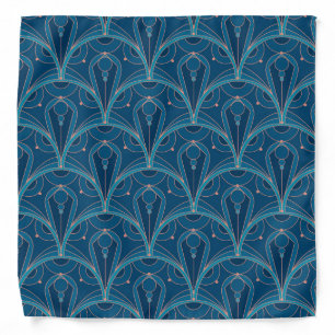 Repeating geometric Art Deco pattern Bandana