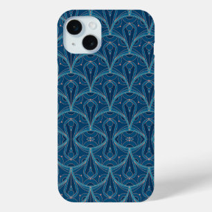 Repeating geometric Art Deco pattern iPhone 15 Plus Case