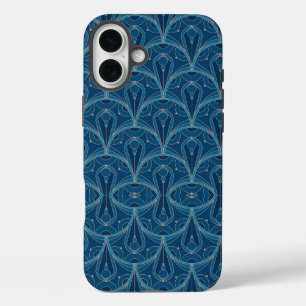 Repeating geometric Art Deco pattern iPhone 16 Plus Case
