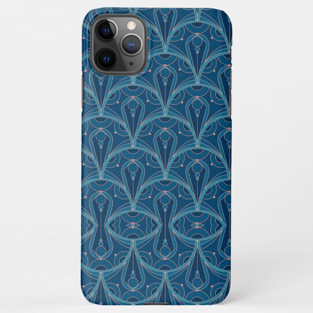 Repeating geometric Art Deco pattern iPhone Case (Back)