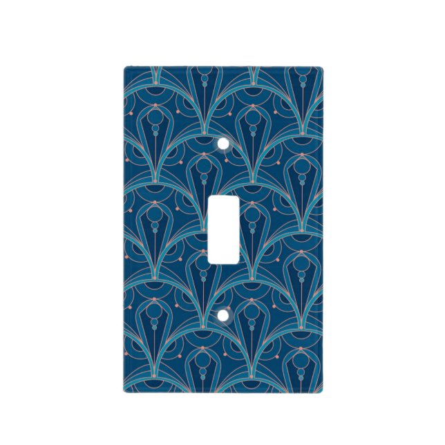 Repeating geometric Art Deco pattern Light Switch Cover (Front)