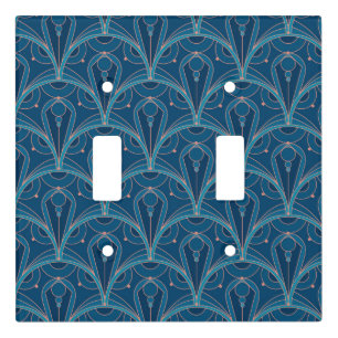 Repeating geometric Art Deco pattern Light Switch Cover