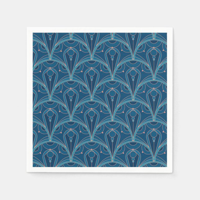 Repeating geometric Art Deco pattern Napkins (Front)