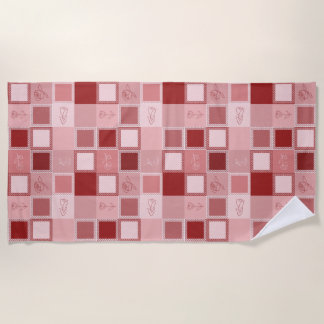 repeating geometry pattern beach towel