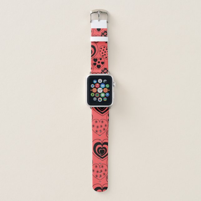 Repeating Hearts Apple Watch Band (Front)