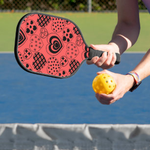 Repeating Hearts Pickleball Paddle