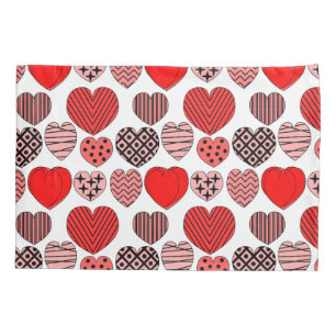 Repeating Hearts Pillow Case