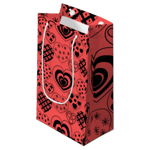 Repeating Hearts Small Gift Bag