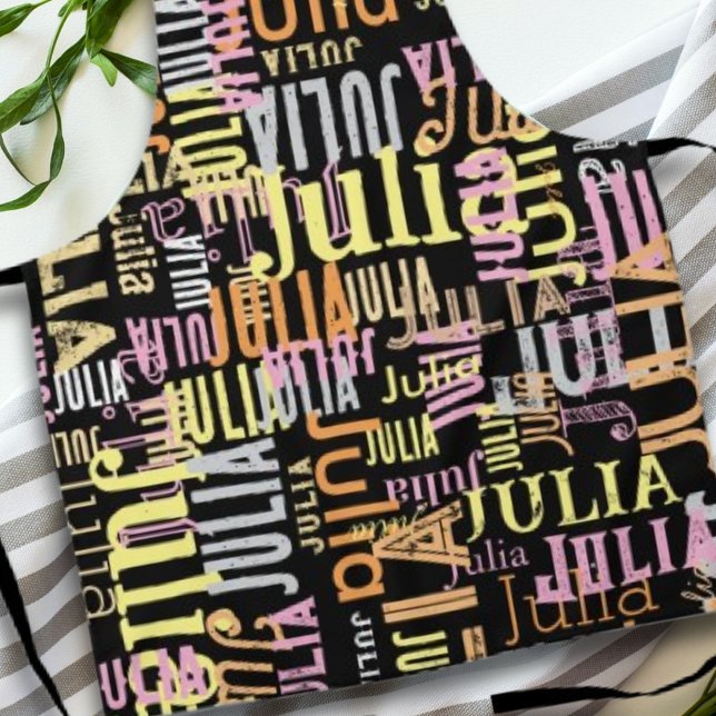 Repeating Her Name / Colors on Black Apron (Creator Uploaded)