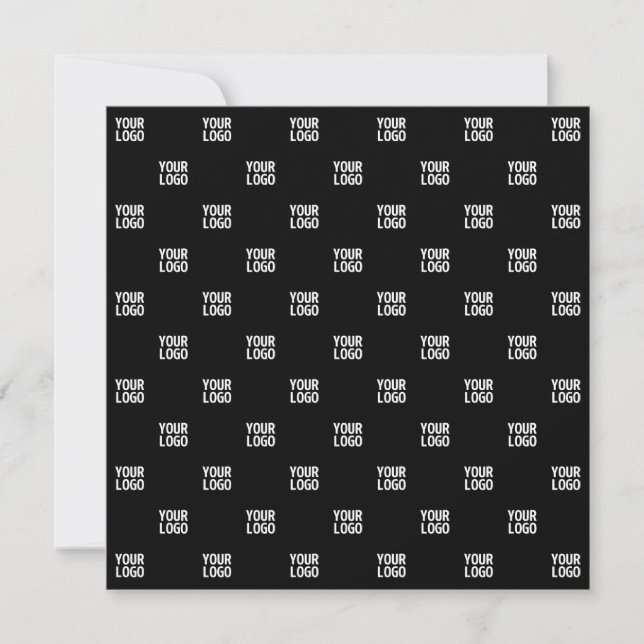 Repeating Image, Design or Company Business Logo Note Card (Front)