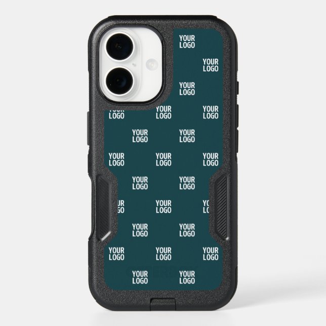 Repeating Image, Design or Logo | Dark Blue Green Otterbox iPhone Case (Back)