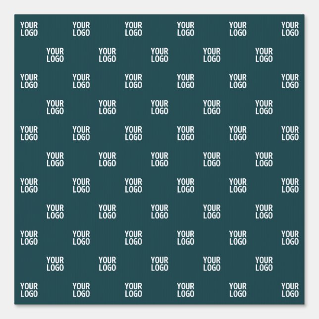 Repeating Image, Design or Logo | Dark Blue Green Sign (Front)