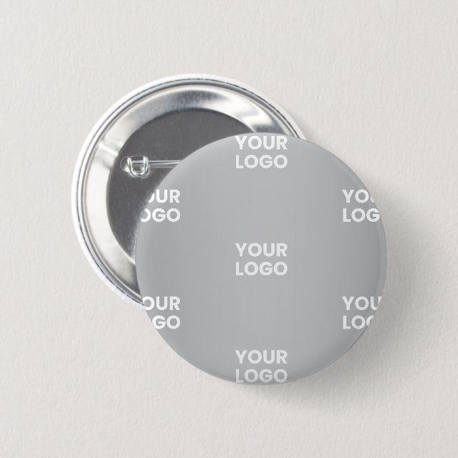 Repeating Logos on Grey Gradient (editable color) Button (Front & Back)