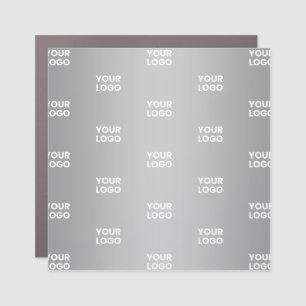 Repeating Logos on Grey Gradient (editable color) Car Magnet